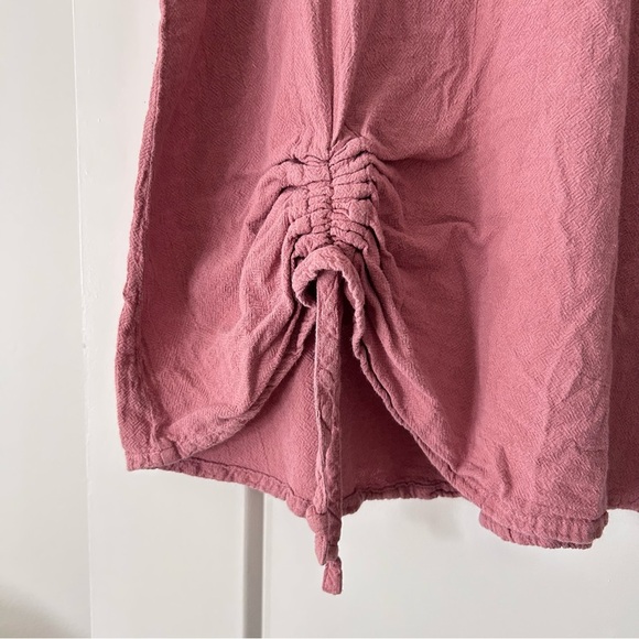 Oh My Gauze Ana Blouse Size 1 Pink Cotton Gauze Ruched Hem Top - Picture 3 of 7